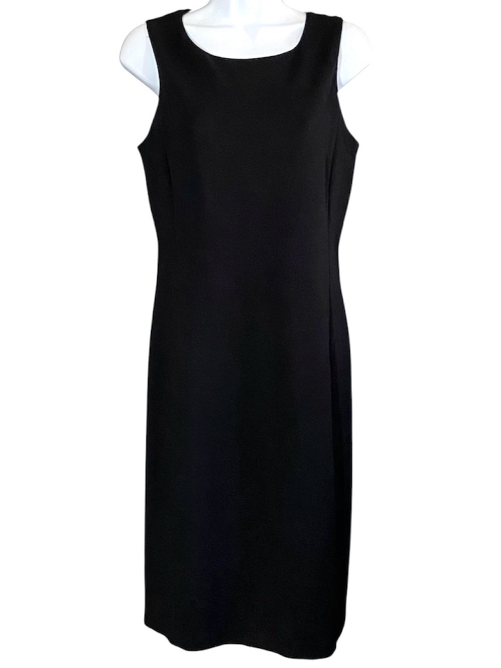 Eileen Fisher Black Shift Dress XS Minimalist Quiet Luxury Sleeveless Classic - Picture 2 of 8